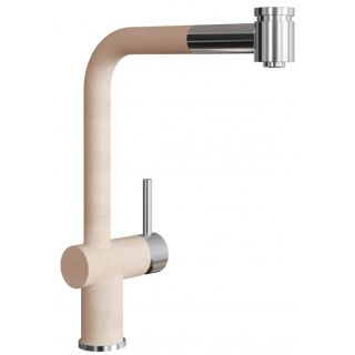 Смеситель для кухни Florentina Палермо с выдвижным изливом песочный